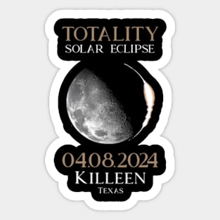 Total Solar Eclipse 2024 04 een Texas Sticker